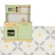 Bērnu Virtuve Rotaļu Koka Virtuves Iekārtas Komplekts ar Piederumiem, 86cm | Kids Toy Wooden Kitchen