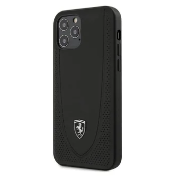 Ferrari iPhone 12 / 12 Pro vāciņš Off Track Perforated, melns