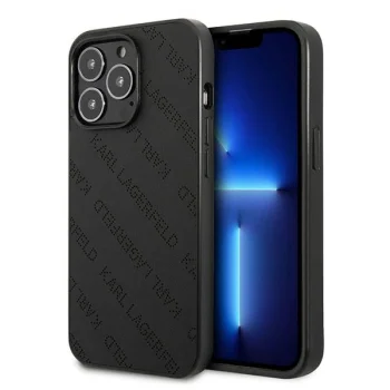 Karl Lagerfeld Perforated Allover vāciņš priekš iPhone 13 Pro / 13 6.1", melns