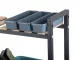 Divlīmeņu plaukts uz riteņiem terasei, dārzam, mājām | Wooden Two-level Shelf on Wheels