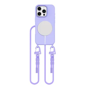 Tech-Protect iPhone 16 Pro vāciņš MagNecklace MagSafe ar aukliņu, violets