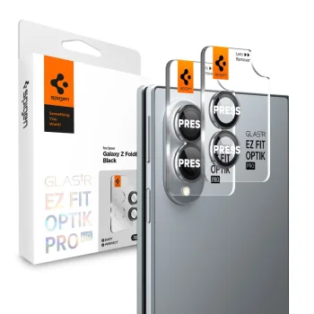 Spigen Optik Pro HD kameras aizsargstikls Samsung Galaxy Z Fold 8, 2 gab., melns