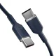 Puro ICON USB-C - USB-C kabelis 1.5m, tumši zils