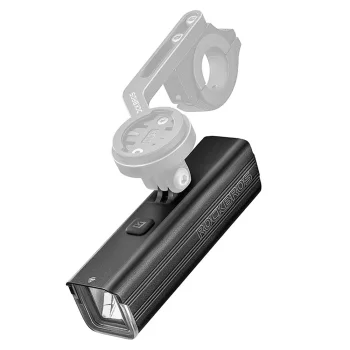 Rockbros RHL1500 priekšējais velosipēda lukturis 5000mAh 1500lm IPX6, Melns