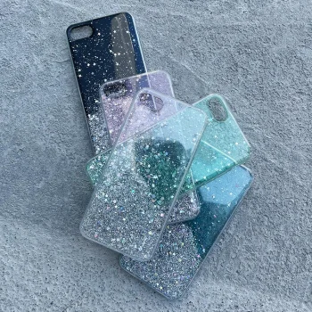 Telefona vāciņš Wozinsky Star Glitter priekš Samsung Galaxy A72 4G, melns