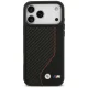 BMW M Carbon Line & Logo MagSafe vāciņš priekš iPhone 17 Pro Max, melns/sarkans