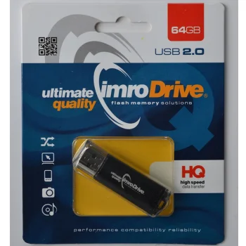 USB zibatmiņa Imro 64 GB, USB 2.0, melna