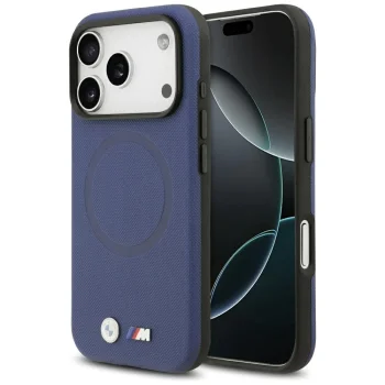 BMW iPhone 17 Pro vāciņš M FW Metal Logo MagSafe, tumši zils