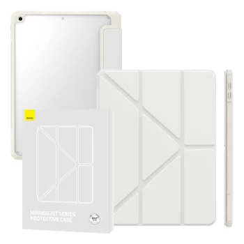 Apple iPad 10.2" 2019 / 2020 / 2021 Baseus Minimalist Tablet Cover Case, White | Planšetes Vāciņš Maciņš Apvalks...