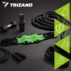 Trizand neoprēna tievēšanas josta vēderam, 120 x 24 cm, melna un zaļa