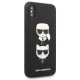 Karl Lagerfeld Saffiano Karl&Choupette Head vāciņš iPhone X/XS Black