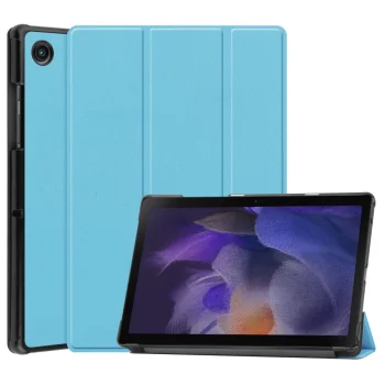 Samsung Galaxy Tab A8 10.5 (2021) (2022) (SM-X200/X205) Trifold Stand PU Leather Hard Protective Cover Case, Sky Blue |...