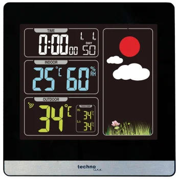 Technoline WS 6448 meteoroloģiskā stacija, melna/sudraba