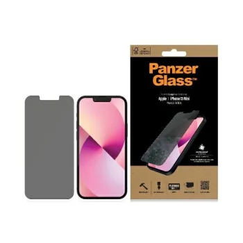 PanzerGlass Standard Super+ antibakteriāls privatizējošs rūdīts stikls priekš iPhone 13 mini | antibacterial...