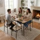 Modernhome MALMO ēdamistabas mēbeļu komplekts: galds un 4 krēsli