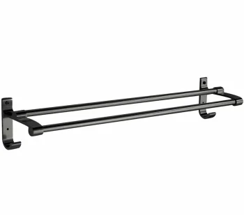 Sienas dvieļu pakaramais, Loft stils, melns, 60 cm