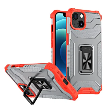 Crystal Ring Case triecienizturīgs vāciņš iPhone 13, sarkans