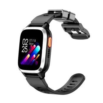 Bērnu viedpulkstenis Q112A ar zvanu funkciju un GPS, melns