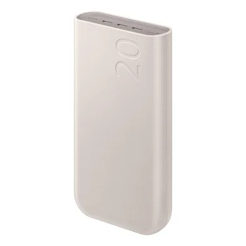 Ārējais akumulators Samsung EB-P4520XUEGWW 20000 mAh 45W 3x USB-C, bēšs