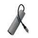 Acefast J18 USB-C 6-in-1 USB centrmezgls (HDMI 4K, PD 90W), pelēks