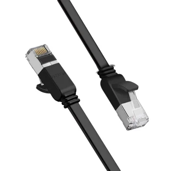 Ugreen Plakanais Interneta Kabelis Ethernet Patchcord RJ45 Cat 6 UTP 1000Mbps 0.5m Melns (50183) Flat Cable Internet...
