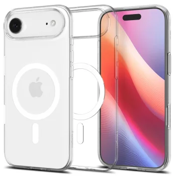 Vāciņš Spigen Liquid Crystal Mag, iPhone 17 Air, MagSafe, caurspīdīgs / balts