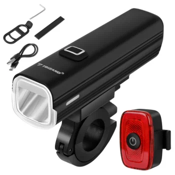 Velosipēda lukturu komplekts Trizand LED 1000 lm, 4800 mAh, USB-C