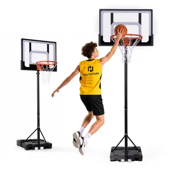 Movepro brīvi stāvošs basketbola grozs ar regulējamu augstumu līdz 210 cm