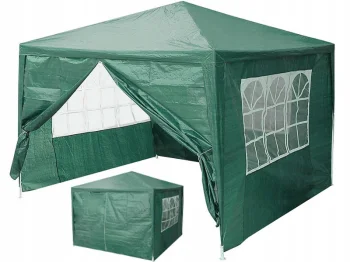 MultiGarden dārza paviljons 3x3 m, 4 sienas, zaļš