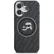 Karl Lagerfeld IML Glitter Karl & Choupette MagSafe vāciņš iPhone 16, melns