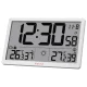 Meteoroloģiskā stacija un sienas pulkstenis Kienzle Jumbo NEO LCD, balts