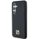 DKNY Samsung Galaxy S24+ vāciņš Leather Monogram Pattern MagSafe, melns