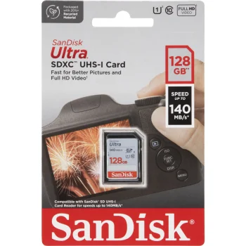 SanDisk Ultra SDXC 128GB UHS-I U1 atmiņas karte (140 MB/s)