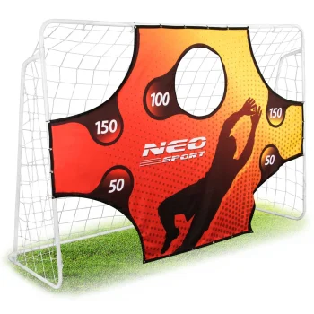 Neo-Sport futbola vārti 245 x 155 x 80 cm ar mērķa sienu