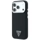 Guess Grained Triangle Logo MagSafe vāciņš iPhone 17 Pro / 18 Pro, melns