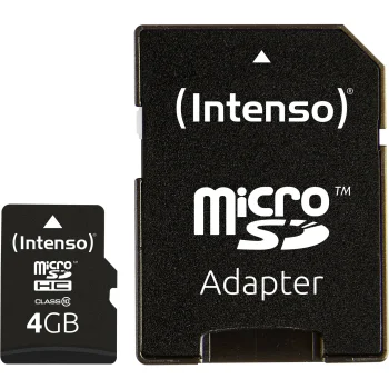 Atmiņas karte Intenso microSDHC 4GB Class 10 ar adapteri 3413450
