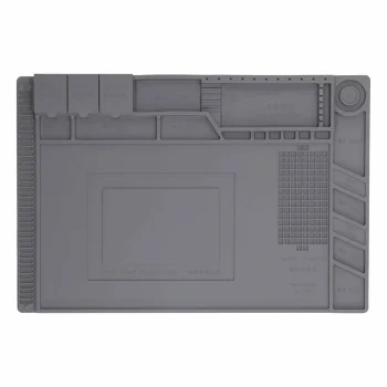 Silikona remonta paklājiņš elektronikai 30x45cm, pelēks