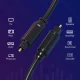 Optiskais audio kabelis Toslink-Toslink, 2 m, melns