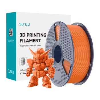 Sunlu PLA+ 2.0 3D printera kvēldiegs 1.75 mm (Sunny Orange)