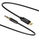 Baseus Yiven Audio Cable USB Type C to Mini Jack AUX 3,5mm, 1.2m, Black | Audio Vads Pāreja Pārveidotājs Kabelis