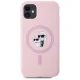 Karl Lagerfeld Silicone Karl&Choupette MagSafe vāciņš iPhone 11 6.1\", rozā