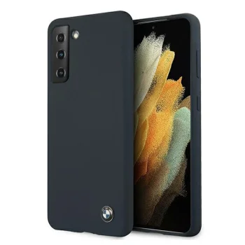BMW Samsung Galaxy S21+ vāciņš Silicone Signature, tumši zils