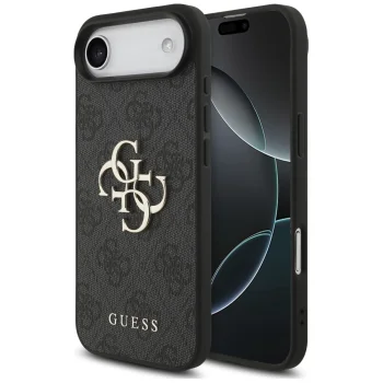Guess 4G Big Logo vāciņš iPhone 17 Air viedtālrunim, melns