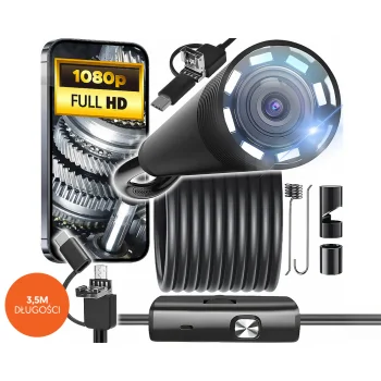 LTC USB Type C / Micro USB Endoskops Kamera Zonde, 3.5m | Smartphone Borescope Endoscope Inspection Camera