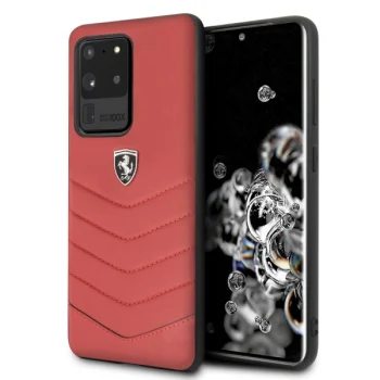 Ferrari Samsung Galaxy S20 Ultra vāciņš Heritage Quilted, sarkans