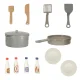 Bērnu Virtuve Rotaļu Koka Virtuves Iekārtas Komplekts ar Piederumiem, 86cm | Kids Toy Wooden Kitchen
