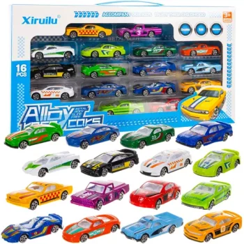 Kruzzel 20352 Metāla rotaļu automašīnu komplekts 1:64, 16 gab.