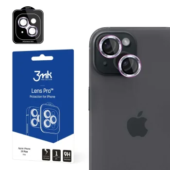 Kameras aizsargstikls 3mk Lens Protection Pro priekš iPhone 15 Plus, rozā