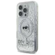 Karl Lagerfeld iPhone 16 Pro vāciņš Liquid Glitter Karl Head MagSafe, caurspīdīgs