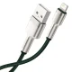 USB uz Lightning kabelis Baseus Cafule CALJK-A06 2.4A 1m Zaļš